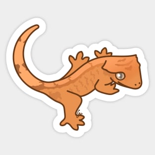 Flame Crested Gecko - Yellow Tiger Sticker